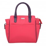 Beau Design Stylish  Pink Color Imported PU Leather Casual Handbag With Double Handle For Women's/Ladies/Girls